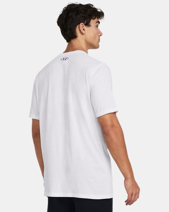 Camiseta de manga corta UA Foundation para hombre, White, pdpMainDesktop image number 1